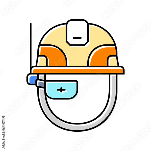 wearable technology industry color icon vector illustration