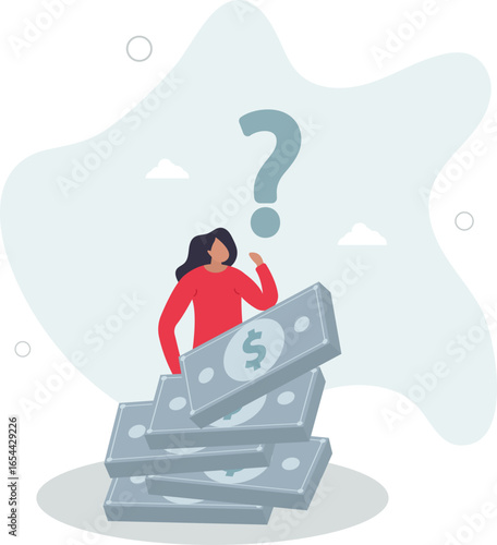 Money question, where to invest, pay off debt or invest to earn profit, financial choice or alternative to make decision concept.human life.