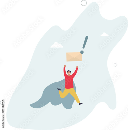 Sending email to communicate with client or customer, subscription newsletter automation,human life.