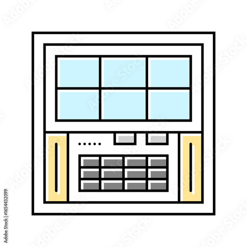 window air conditioner unit color icon vector illustration