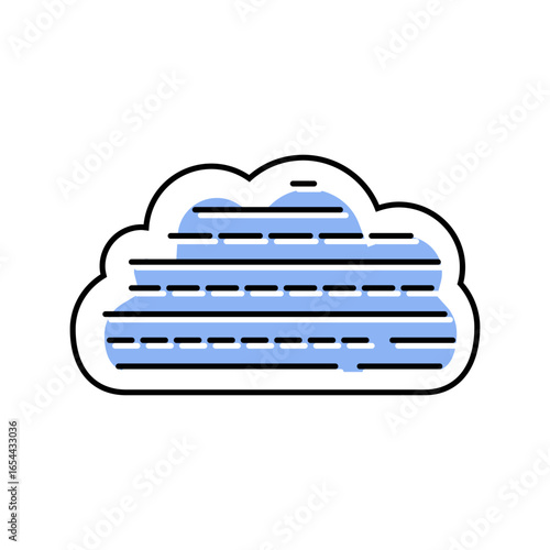 word cloud nlp color icon vector illustration