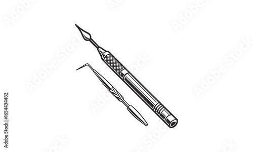 Precision Surgical Scalpels Illustration