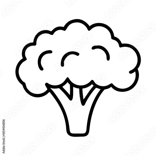Broccoli vector icon representing fresh vegetables and healthy eating choices for recipes and nutrition graphics
