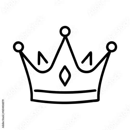 Crown vector icon representing royalty and power in a simple, elegant design for various uses and applications