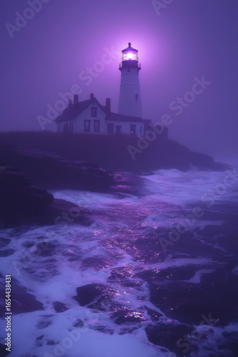Moody Lighthouse at Dusk