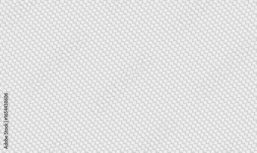 Vector white carbon fiber seamless background. Abstract cloth material wallpaper for car tuning or service. Endless technology silver web texture or tech page fill pattern