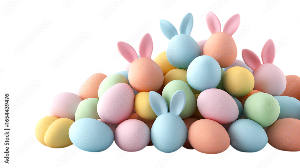 Fototapeta premium colored easter eggs on white background