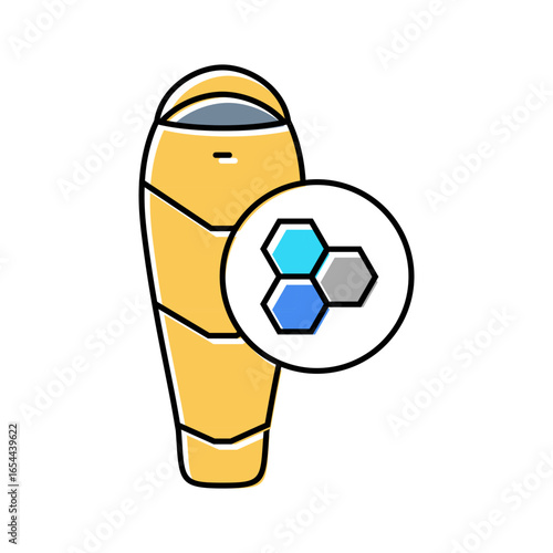 synthetic sleeping bag color icon vector illustration