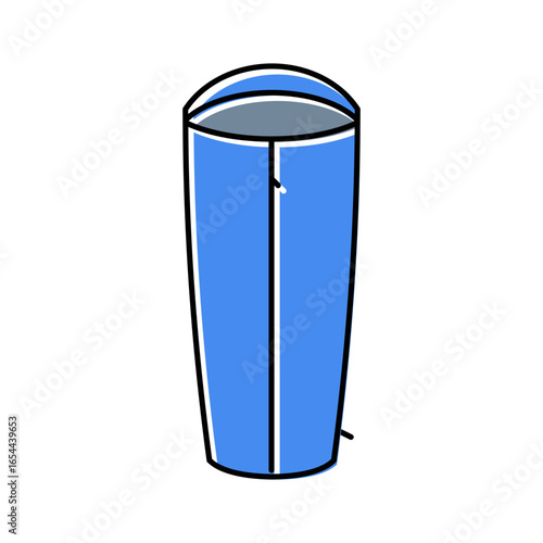 cocoon sleeping bag color icon vector illustration