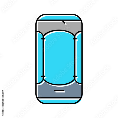 compression bag sleeping bag color icon vector illustration