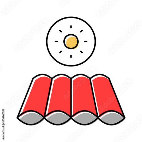 cold seam sleeping bag color icon vector illustration