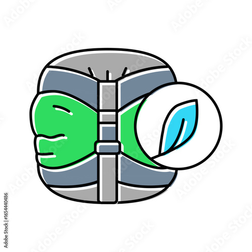 ultralightweight sleeping bag color icon vector illustration