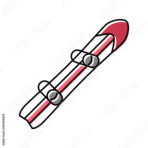 winter snowboard color icon vector illustration