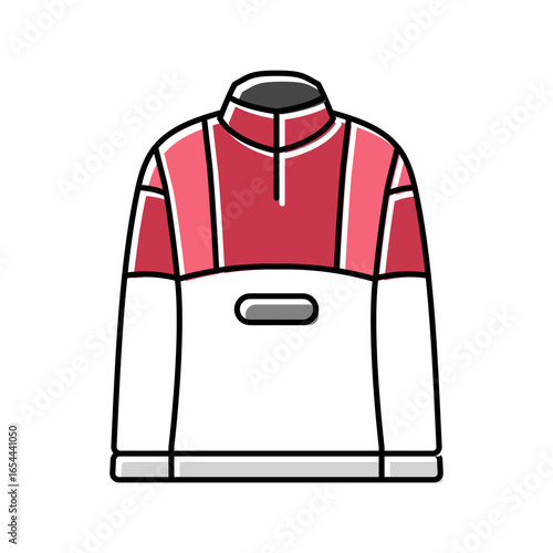 mid layer fleece insulated color icon vector illustration