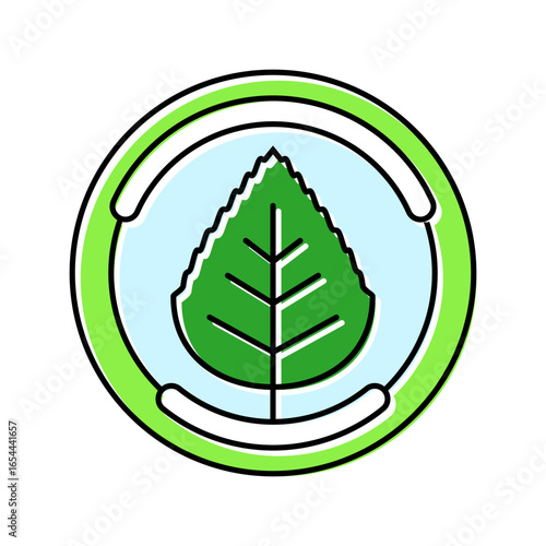 natural ingredients sustainable beauty color icon vector illustration