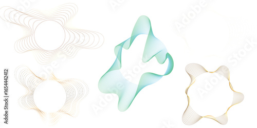 Abstract Music Circle Waves – Sound Beat Ripples, Neon Audio Lines, Digital Spectrum Studio Background Vector
