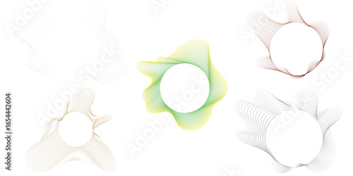 Abstract Music Circle Waves – Sound Beat Ripples, Neon Audio Lines, Digital Spectrum Studio Background Vector