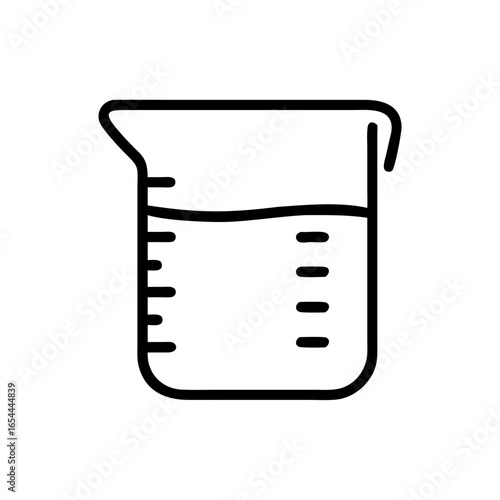 beaker hand drawing icon for web and graphic design