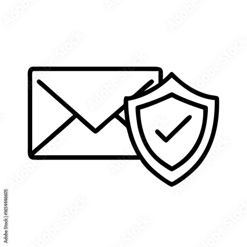 email protection hand drawing icon for web and graphic design