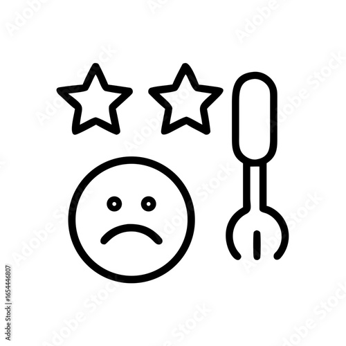 food rating hand drawing icon for web and graphic design