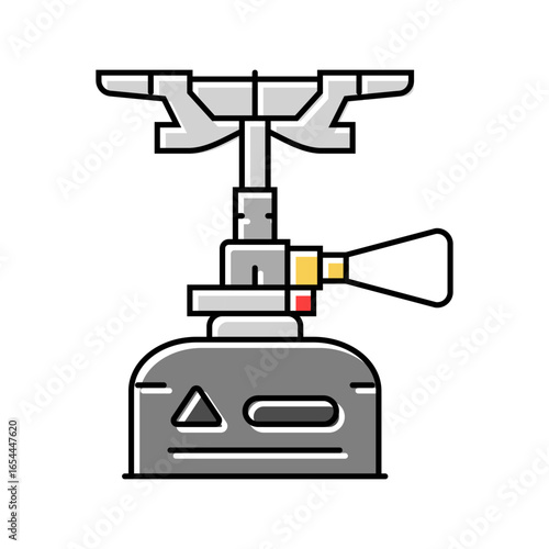 butane gas burner stove color icon vector illustration