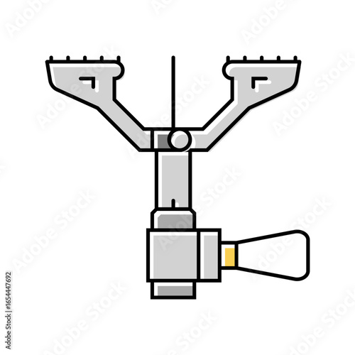 heat gas burner stove color icon vector illustration
