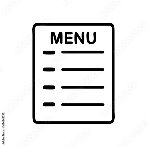 menu list hand drawing icon for web and graphic design