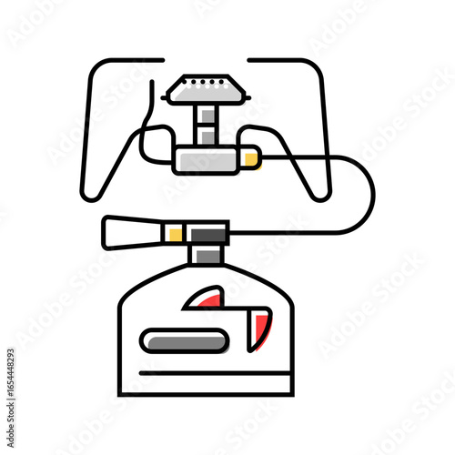 travel gas burner stove color icon vector illustration