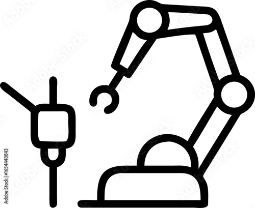 robotic surgery vector icon on white or transparent background. medical or healthcare icons items Stroke icon collections. Editable Stroke icon collection Outline icon.