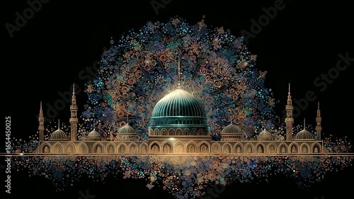 Stylized Islamic Mosaic Patterns for Prophet Muhammad’s Birthday