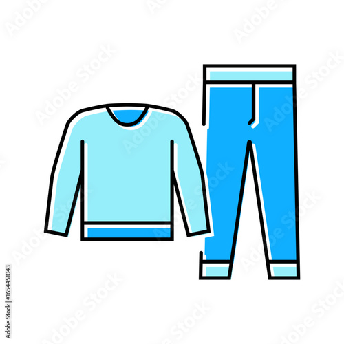 merino wool base layers ultralight hiking color icon vector illustration