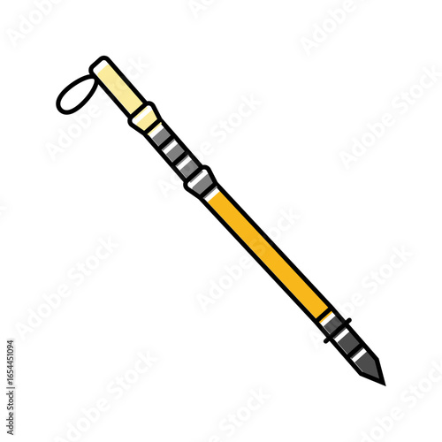 trekking poles ultralight ultralight hiking color icon vector illustration