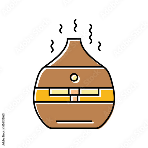 aromatherapy diffuser recovery wellness color icon vector illustration