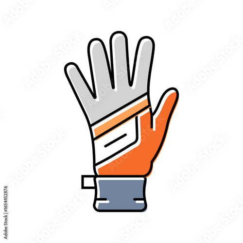 gloves running accessories color icon vector illustration