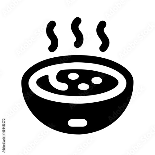 silhouette soup hand drawing icon for web and graphic design