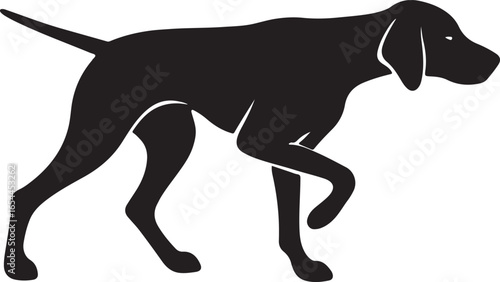 Pointer dog silhouette hunting dog animal symbol design