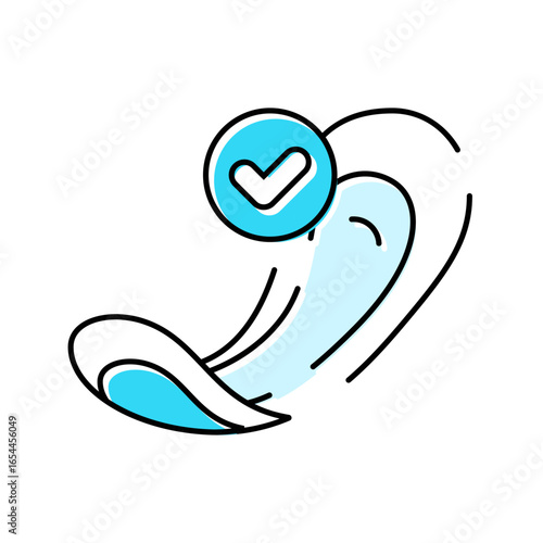 use pantyliners intimate care color icon vector illustration