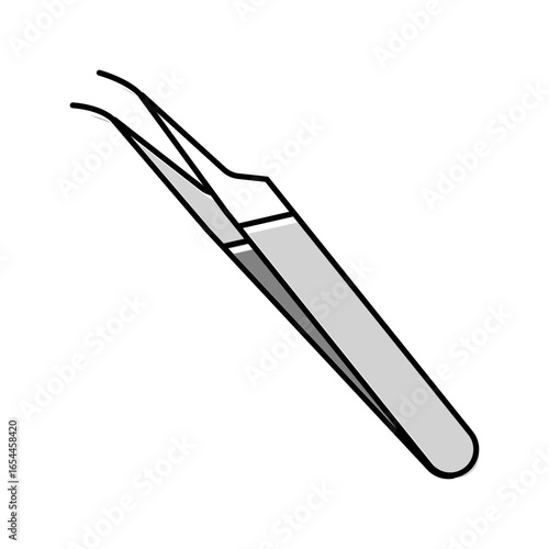 orthodontic tweezers orthodontist color icon vector illustration