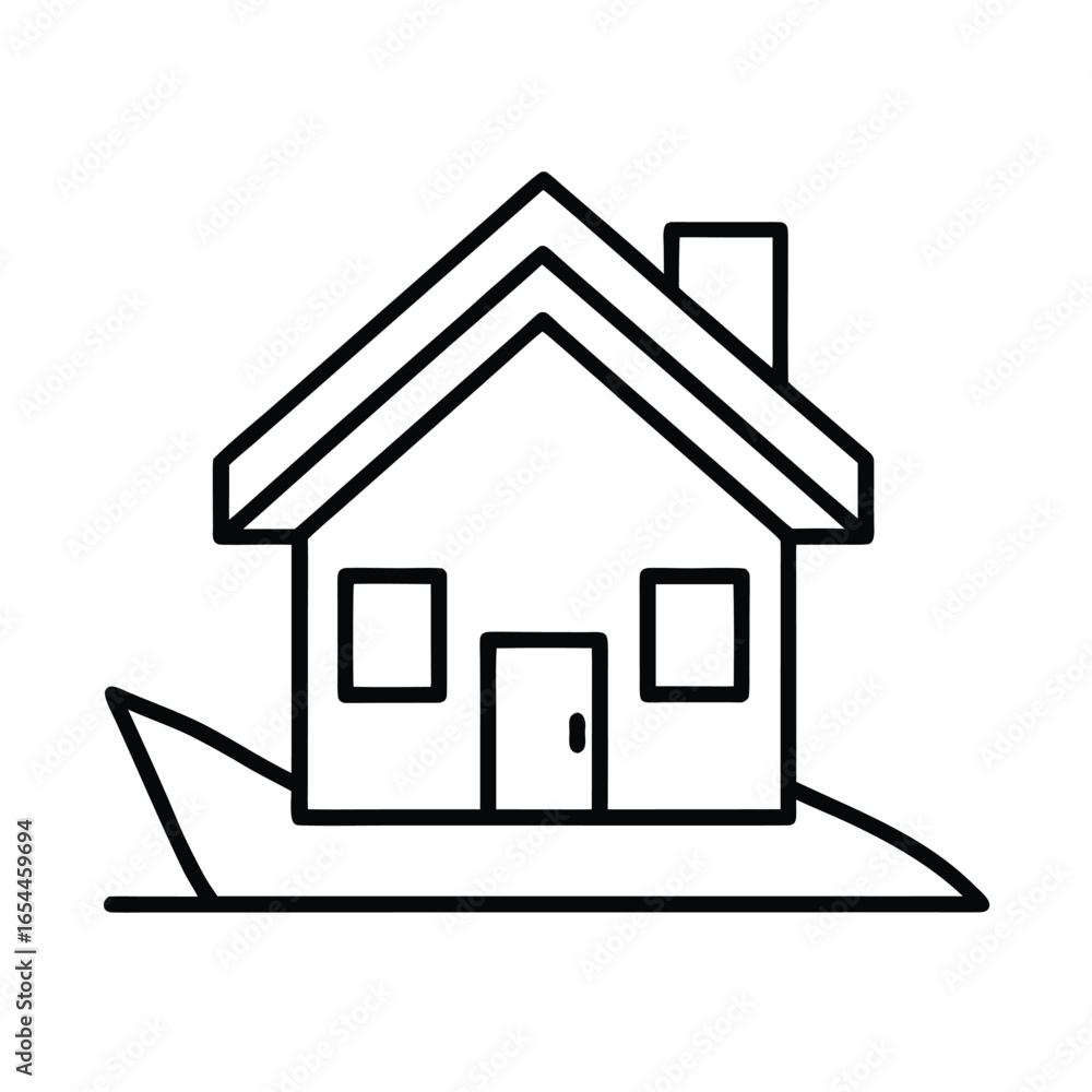 Foreclosure Icon Line Art Vector Foreclosure Icon Line Art Vector