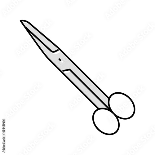 surgical scissors surgeon color icon vector illustration