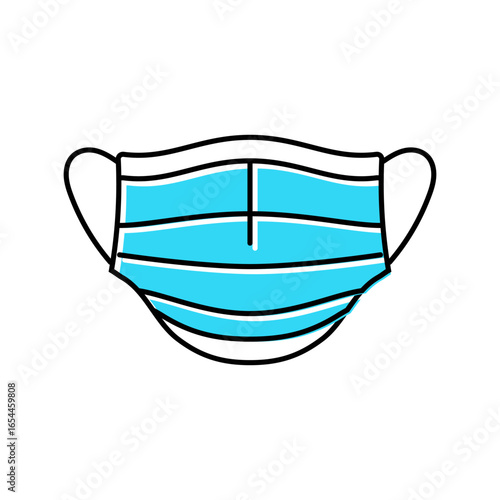 surgical mask surgeon color icon vector illustration