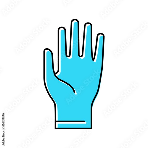 surgical gloves surgeon color icon vector illustration