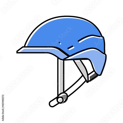helmet for whitewater trips color icon vector illustration