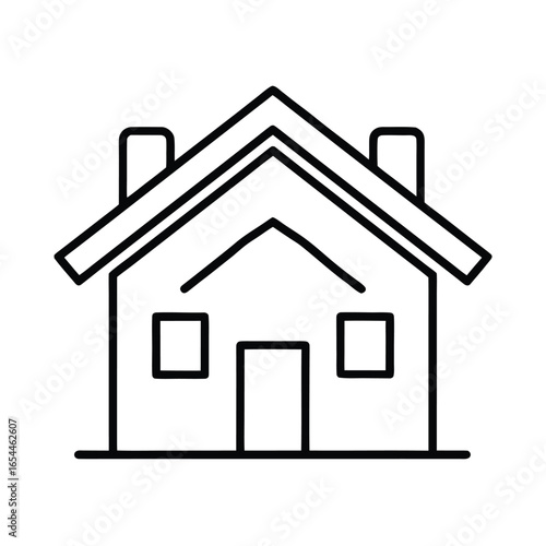 Housing Subsidy Finance Icon Line Art