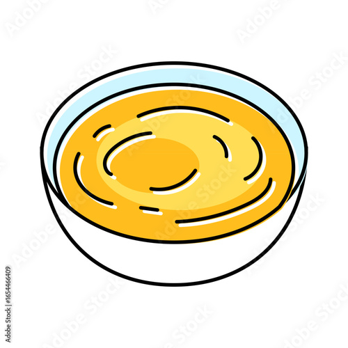 honey mustard condiment color icon vector illustration