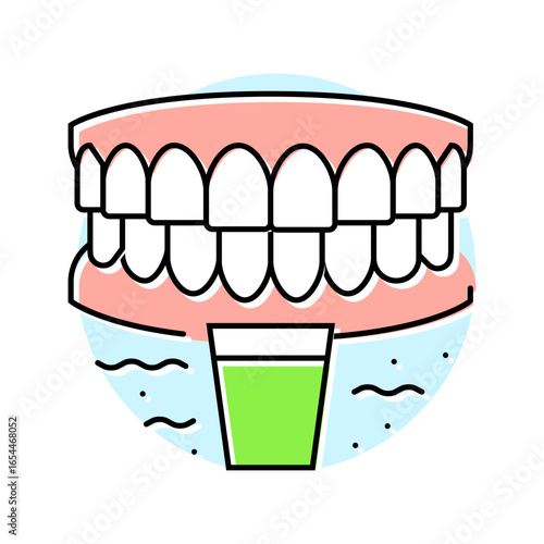 mouthwash oral care color icon vector illustration