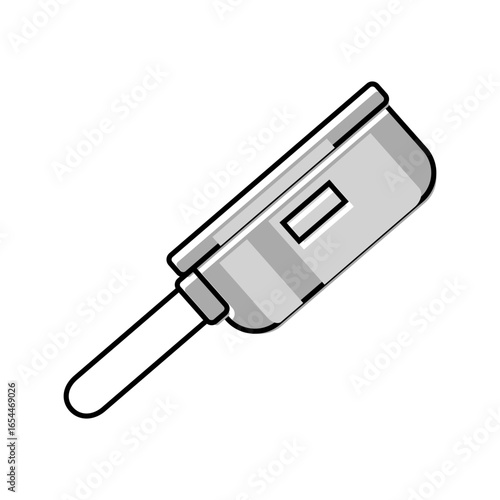 frying pan titanium ultralight color icon vector illustration