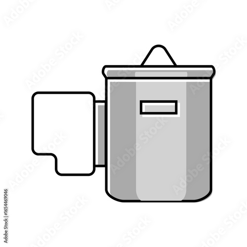 mug titanium ultralight color icon vector illustration