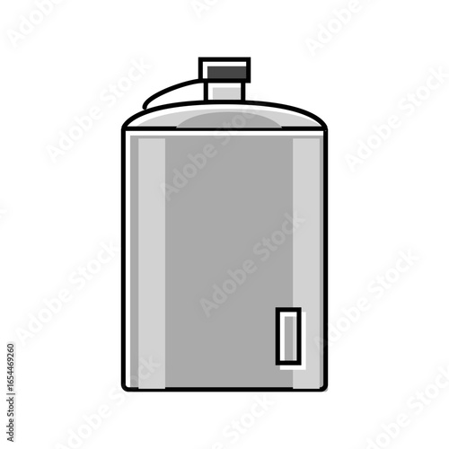 hip flask titanium ultralight color icon vector illustration