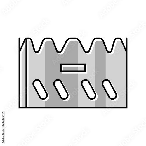 windscreens for stoves titanium color icon vector illustration